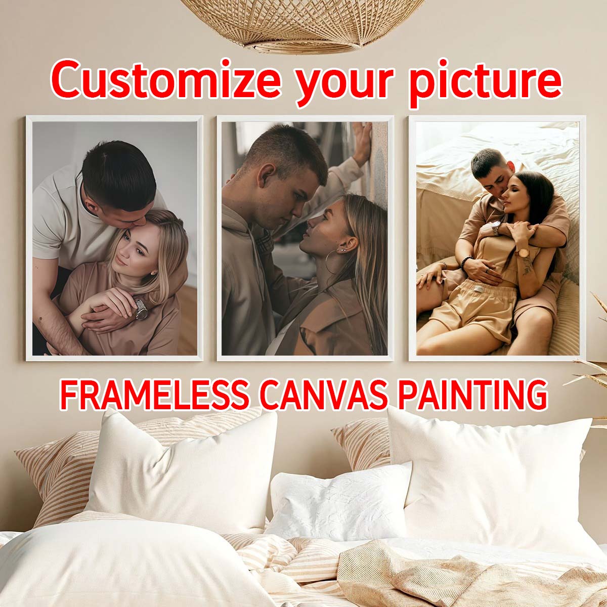 Home Textiles & Furnishings - Triptych - 2D custom photo wooden