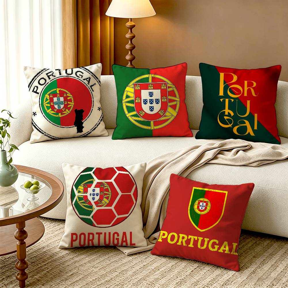 Home Textiles Portugal - P-Portugal F-Flag Cotton Linen Square Pillow