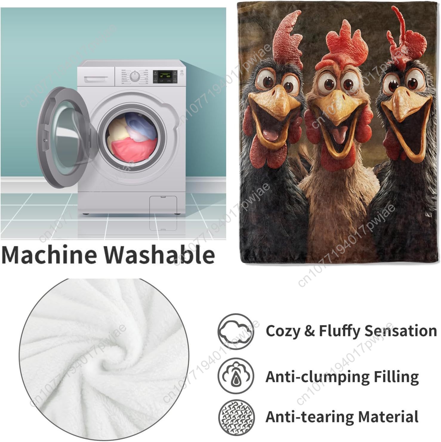 Chickens Blanket Gifts for Wom - огляд і ціна Home Textiles & Furnishings