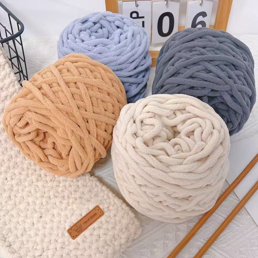 3PCS 300g Chenille Knitting Ya - огляд і ціна Wool Blanket Herringbone