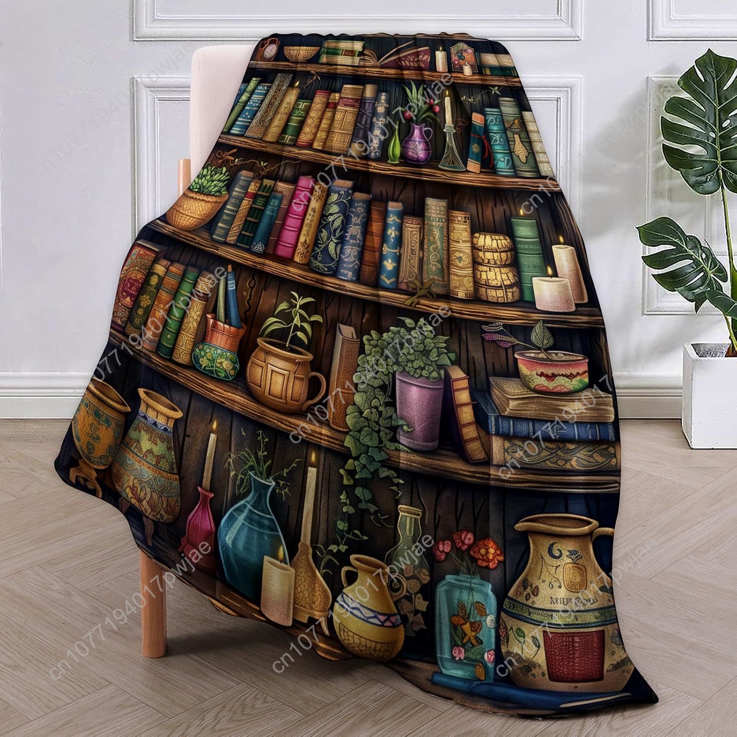 Vintage Bookshelf Blanket Read - огляд і ціна Home Textiles & Furnishings