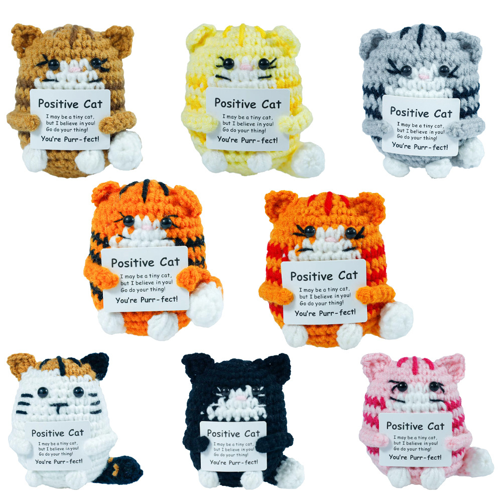 Funny Crochet Positive Cat Dol - огляд і ціна Home Textiles Europe