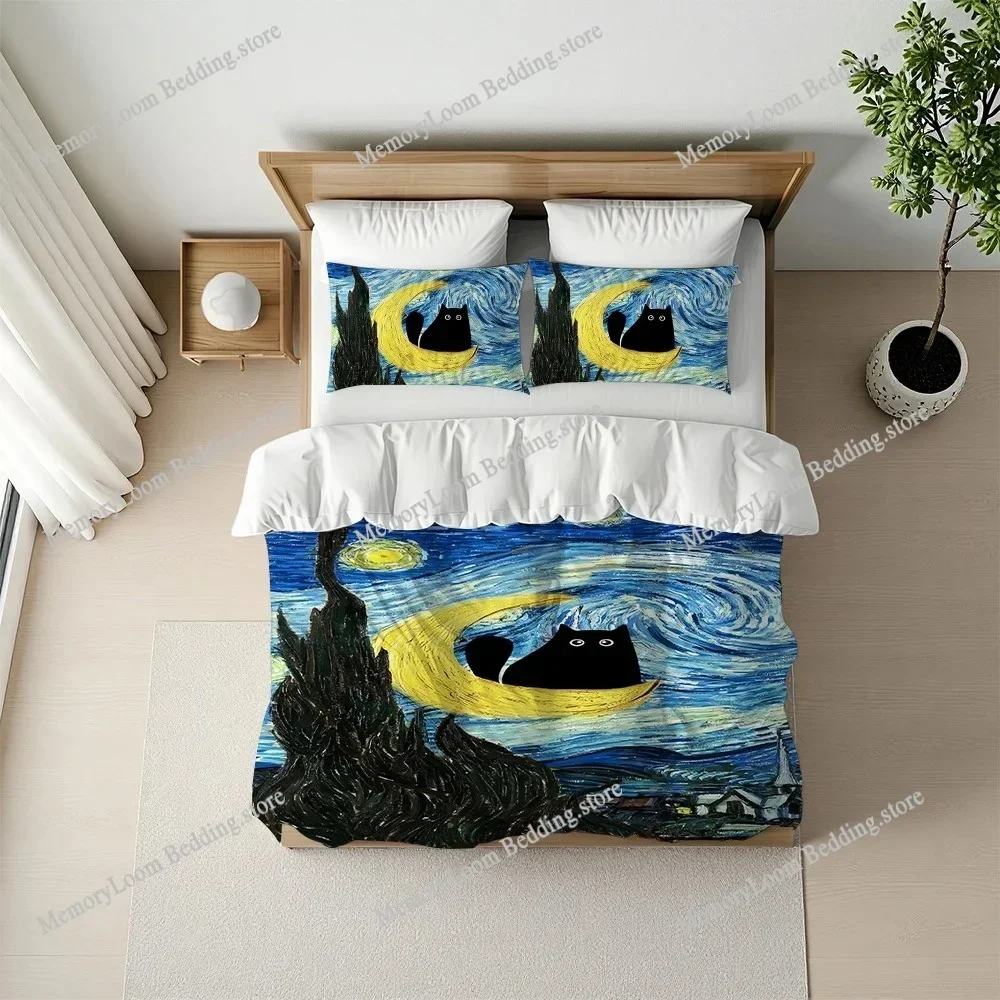 Van Gogh Irises Black Cat Duve - огляд і ціна Home Textiles Europe