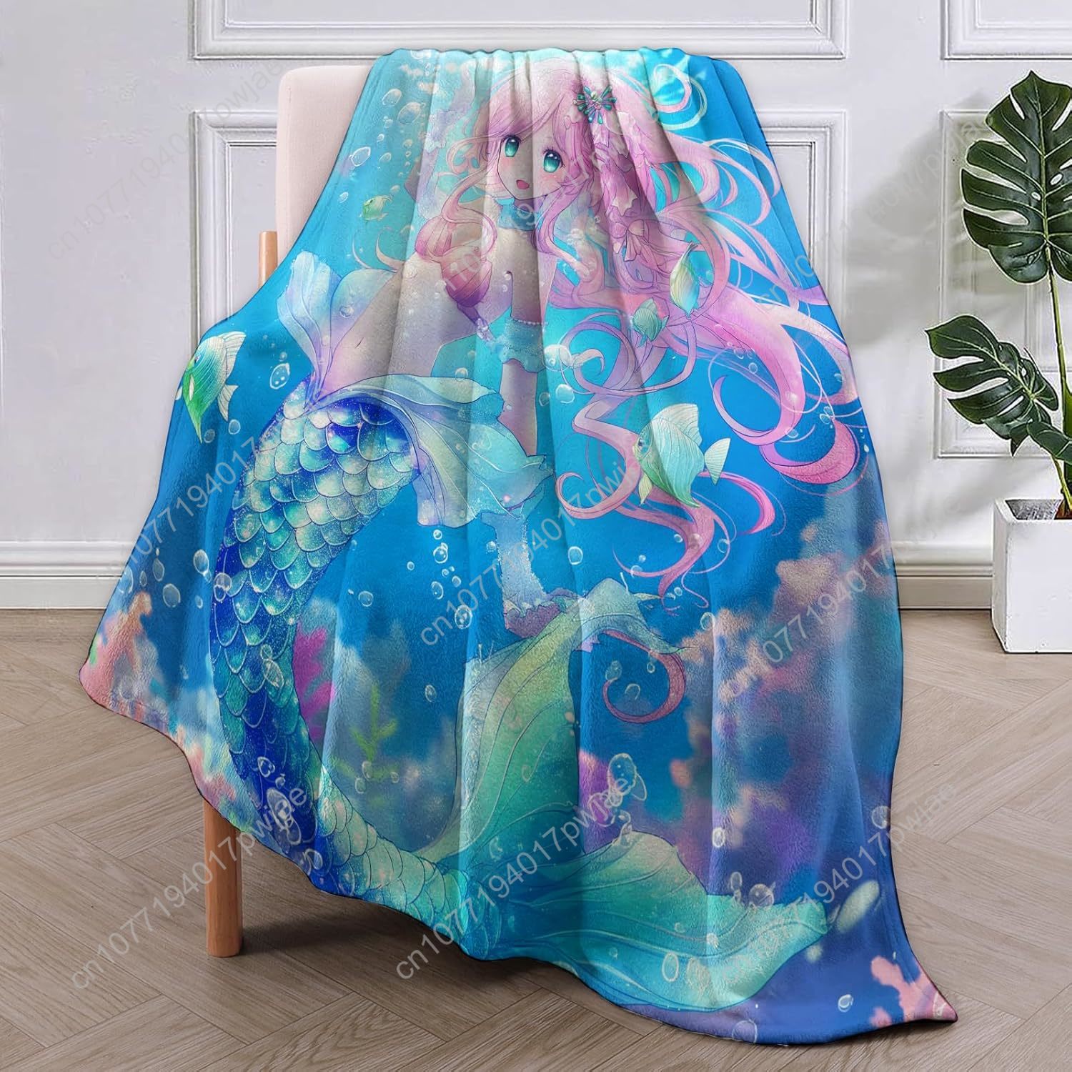 Cute Mermaid Blanket Cartoon F - огляд і ціна Home Textiles & Furnishings