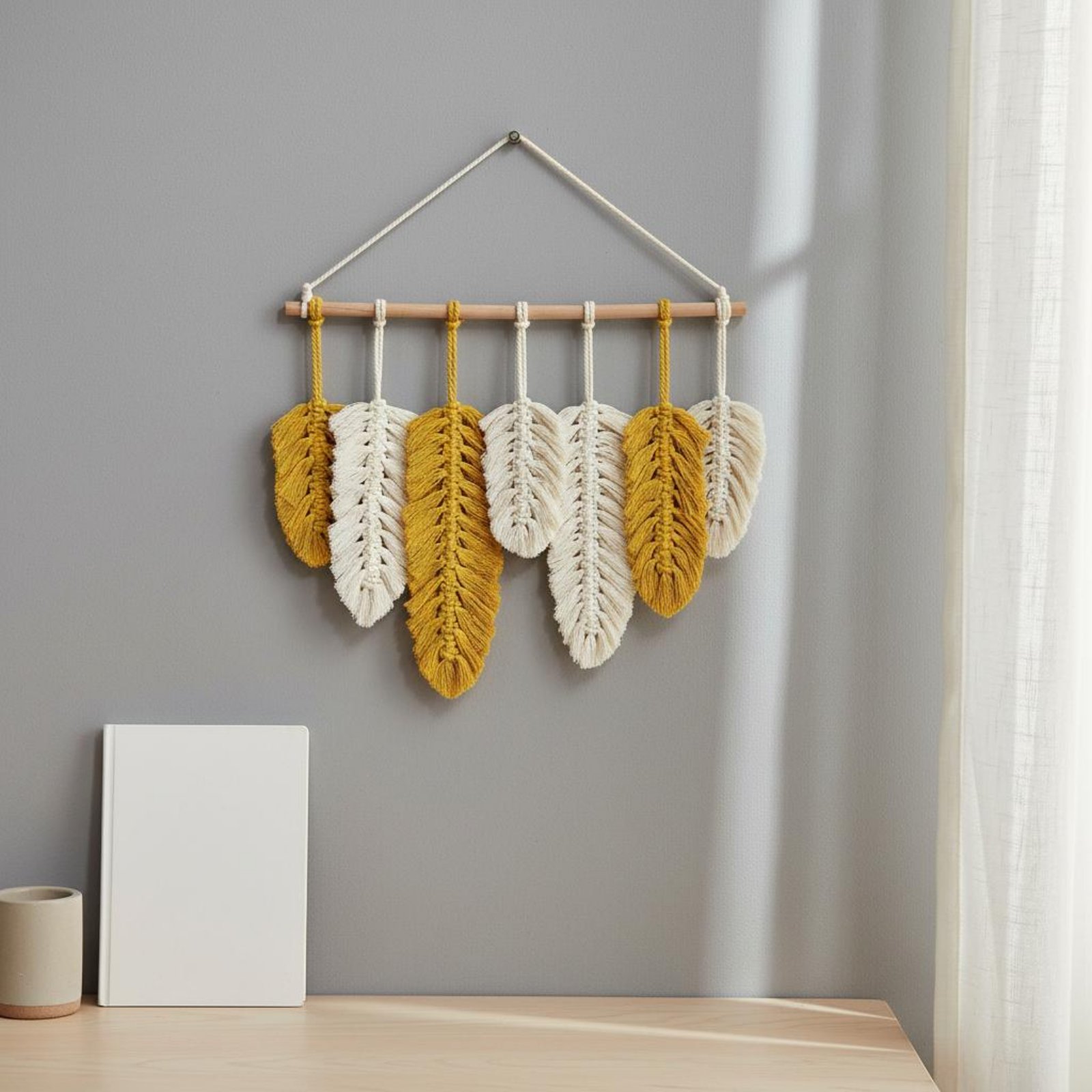 Macrame Feather Wall Hanging H - огляд і ціна Home Textiles & Furnishings